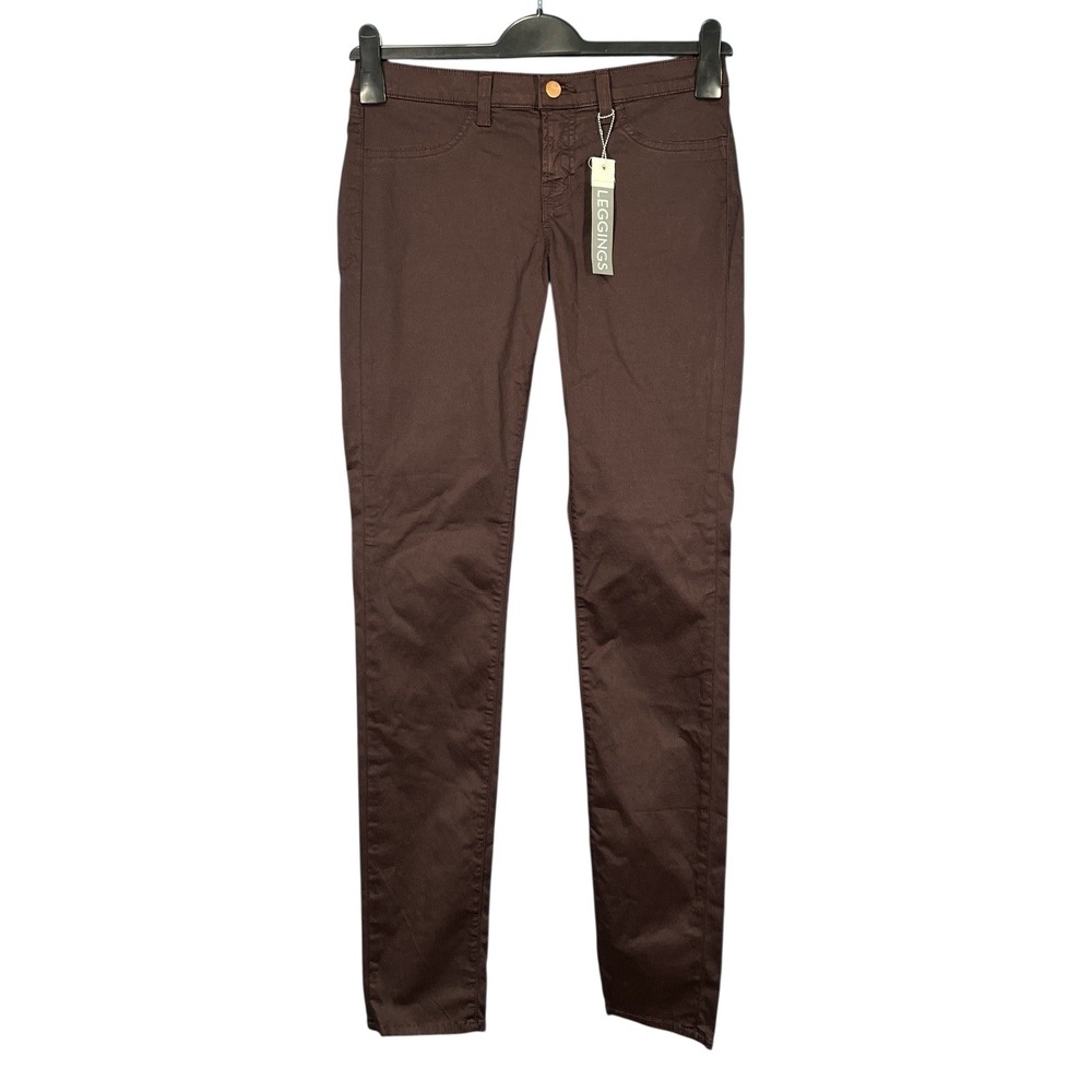 NWT J BRAND Dark Maroon TWILL Low-Rise BACK POCKETS Skinny Leg Pants sz 29